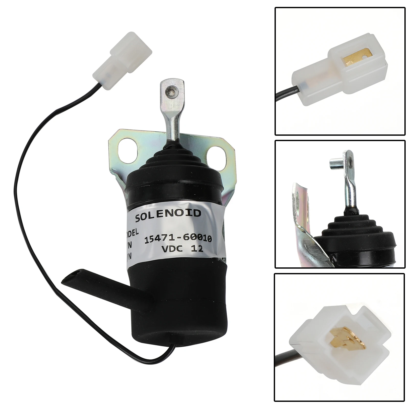 Areyourshop 15471-60010 Электромагнит отключения подачи топлива для Kubota 052600-1000 052600-1001 12V