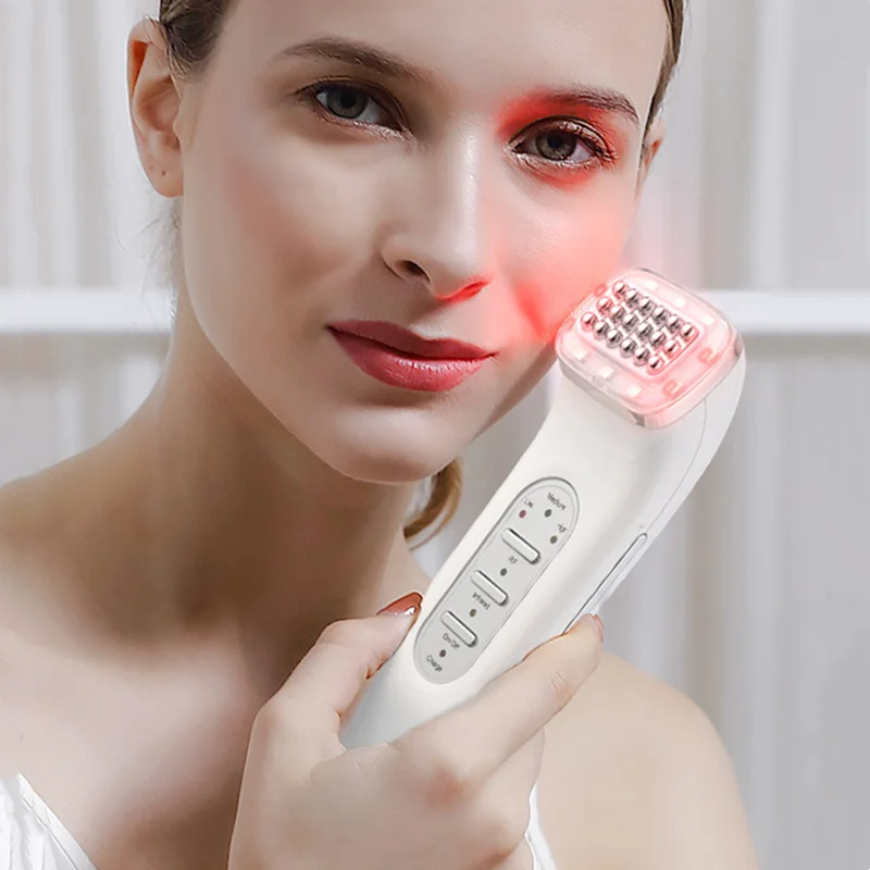 Portable Radio Frequency Skin Lifting Tighten Machine Mini RF Face Anti-Aging Wrinkle Remover Infrared Red Light Therapy Facial