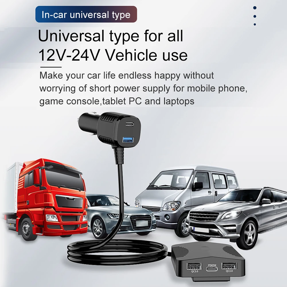 

Автомобильное зарядное устройство с 5 USB-портами, 103 Вт, 12-24 В