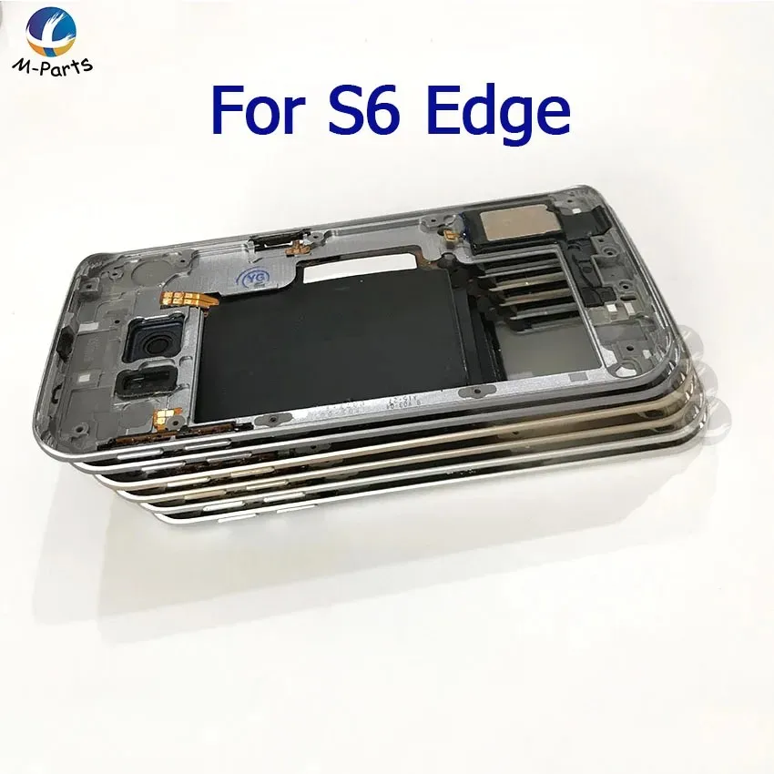Оригинальная рамка корпуса средней рамки для Samsung Galaxy S6 G920F Edge G925F plus G928F Задняя
