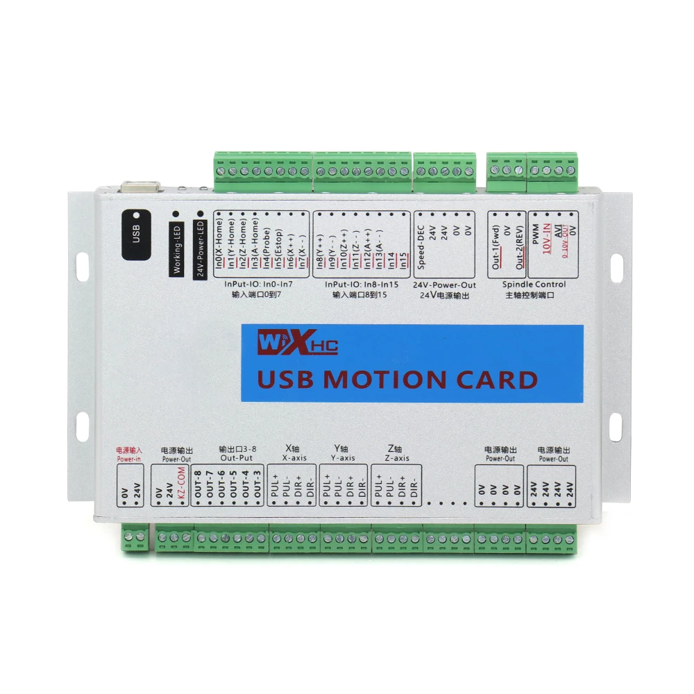 WaveTopSign Mach3 USB коммутационная плата 3 4 6-осевая USB-карта управления движением 2000 кГц