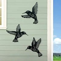three hollow hummingbirds metal crafts creative home hummingbird shape decorative iron carved wall decorations