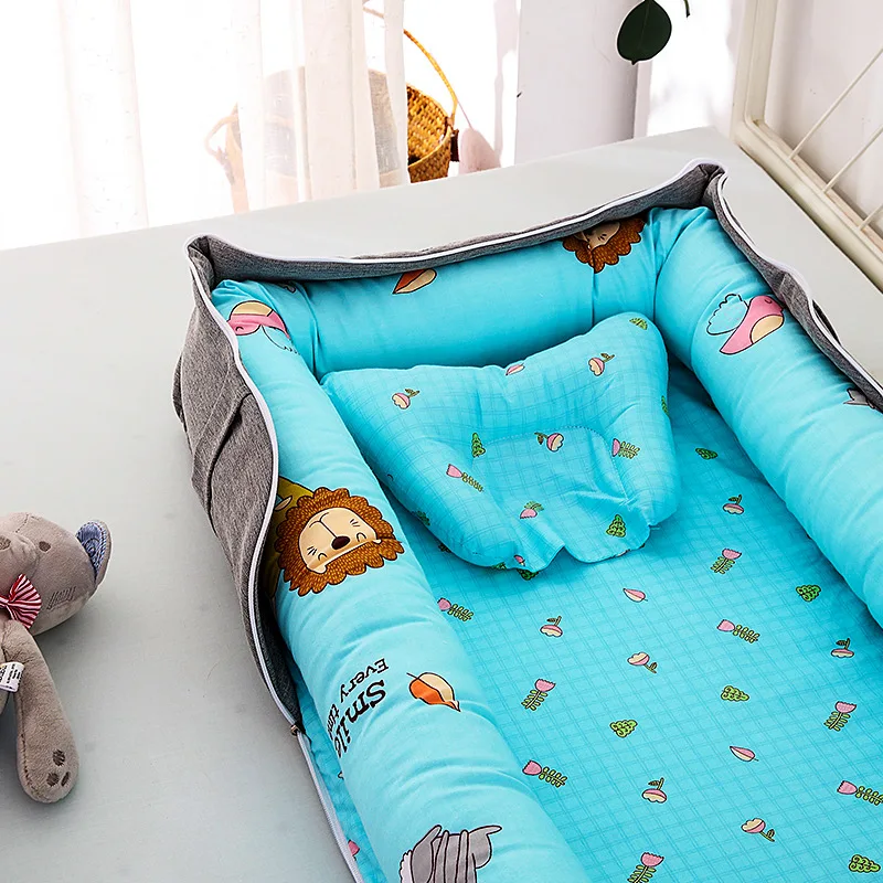 Детская кроватка-гнездо для мальчиков и девочек портативная Съемная хлопковая
