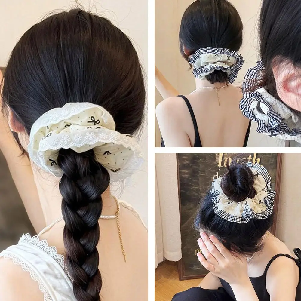 Корейский тренд кружевная ткань круг для толстой кишки галстуки на день рождения