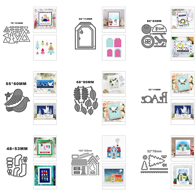 Рождественская елка наклейки с сюрпризом друзья со снегом ГОЛУБИ МИРА зелень