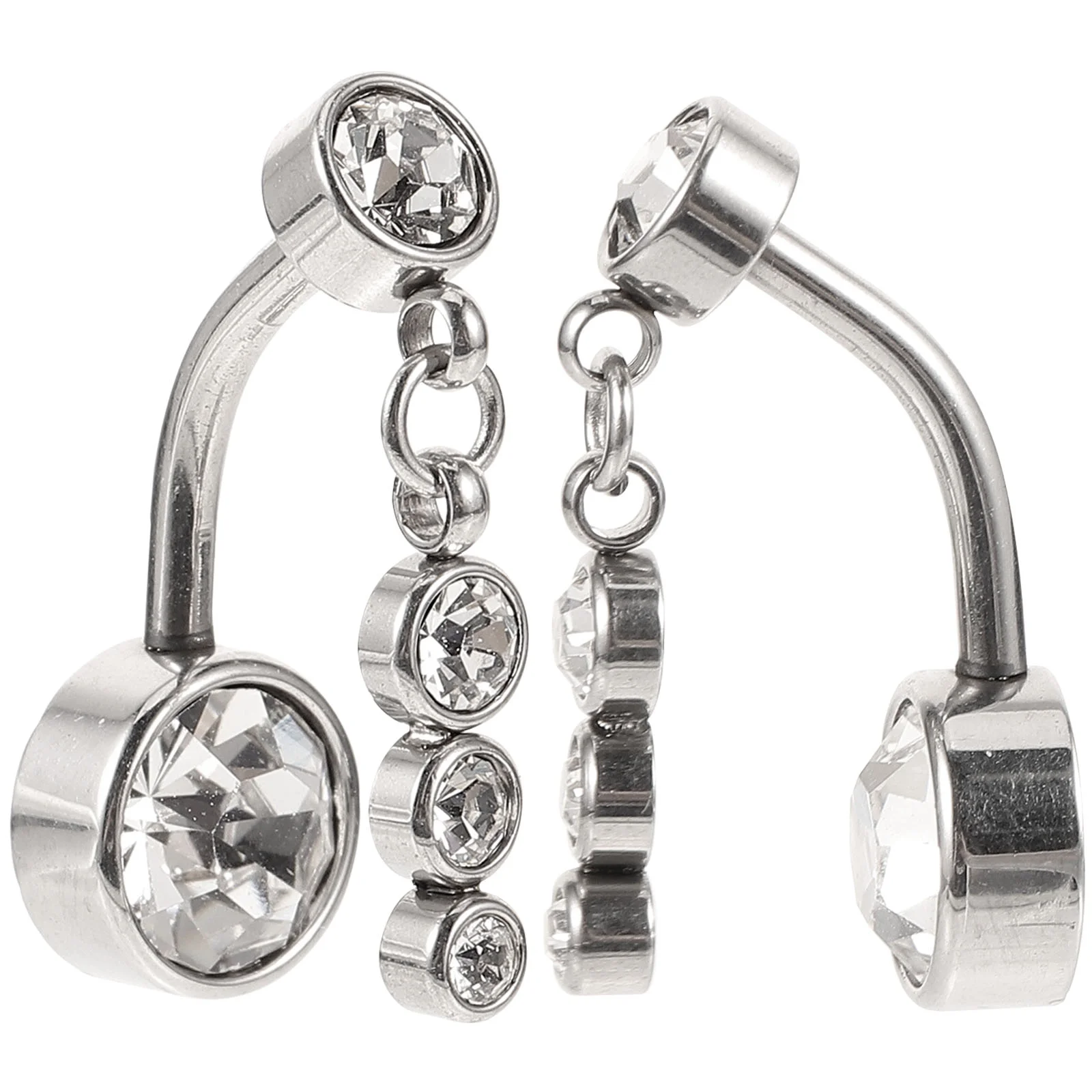 

Женские Индивидуальные Кольца для живота, блестящие женские кольца, 2 шт.