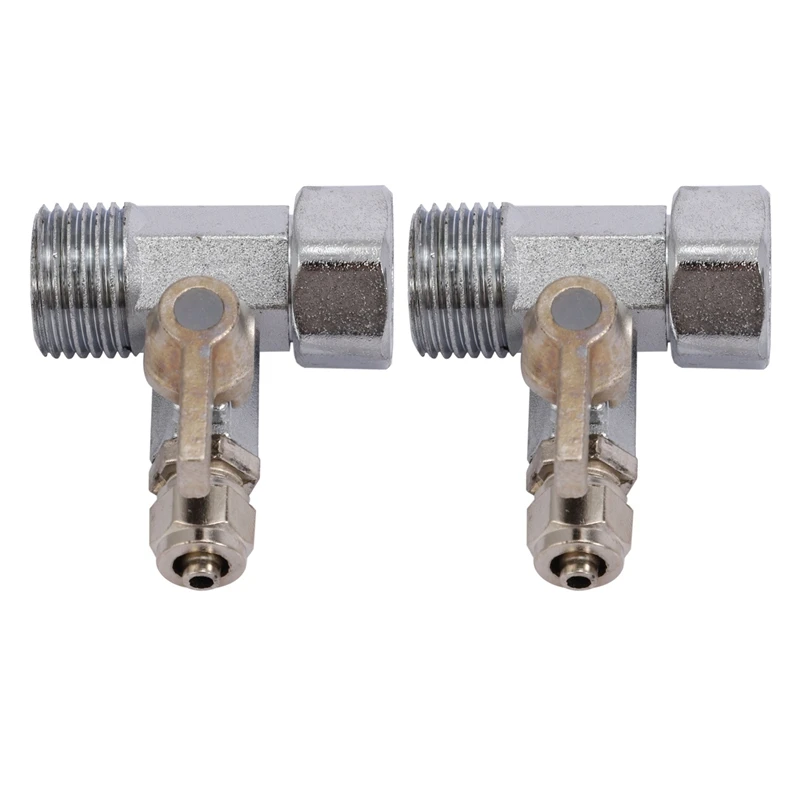

2X RO Feed Water Adapter 1/2 Inch To 1/4 Inch Ball Valve Faucet Tap Feed Reverse Osmosis Silver
