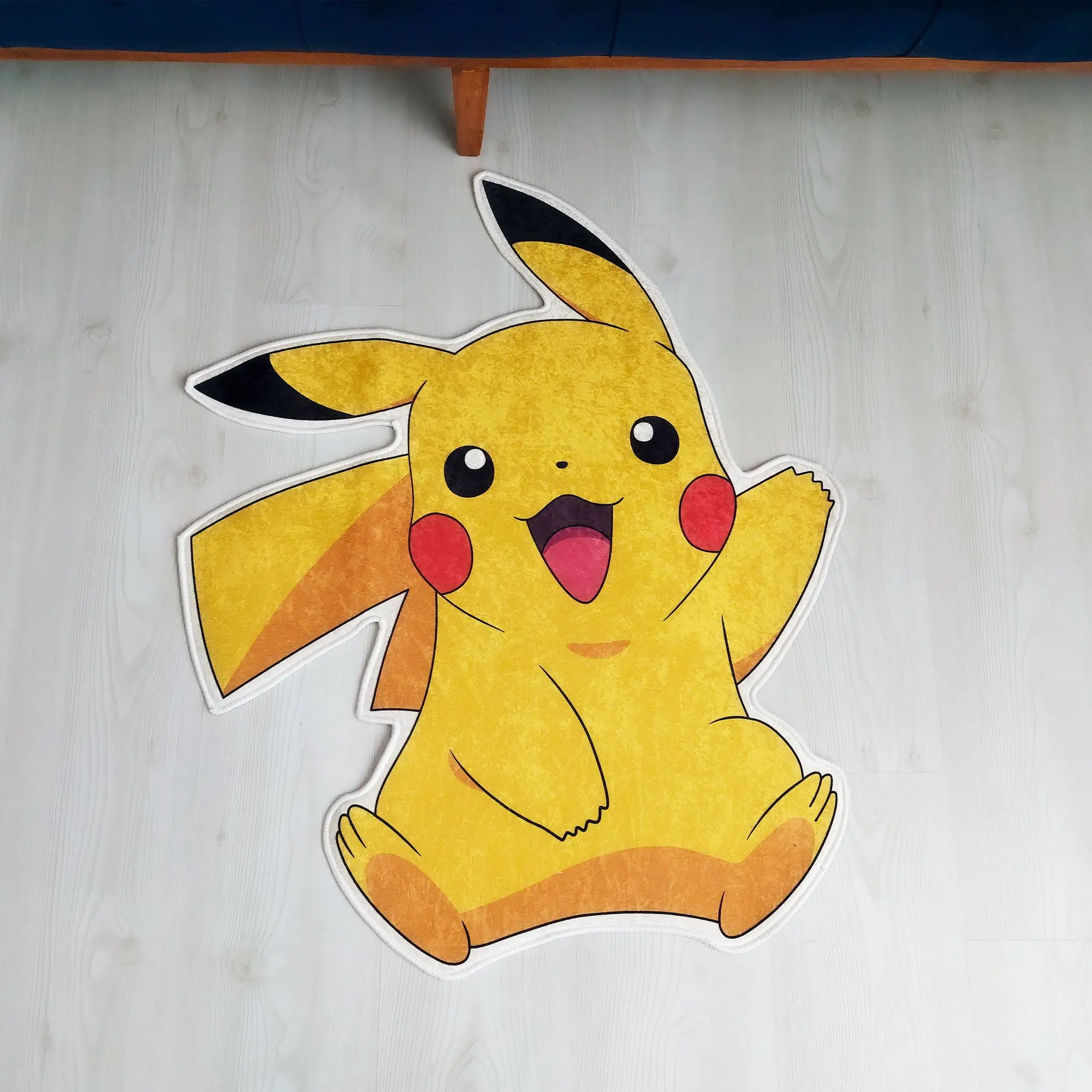 

Yellow Cartoon Character Design Rug Iconic Decor for Anime Fan's Room Unique Area Carpets for Living Room Bedroom