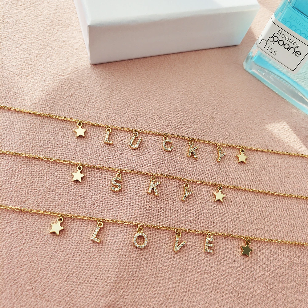 Ожерелье с бриллиантами на заказ 2022 ожерелье кристаллами и буквами