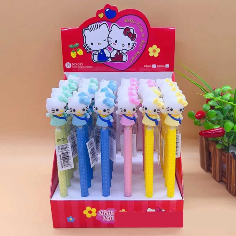 36pcs/ лот Kawaii Sanrio Kitty механический карандаш мило 0 5 мм рисование записи
