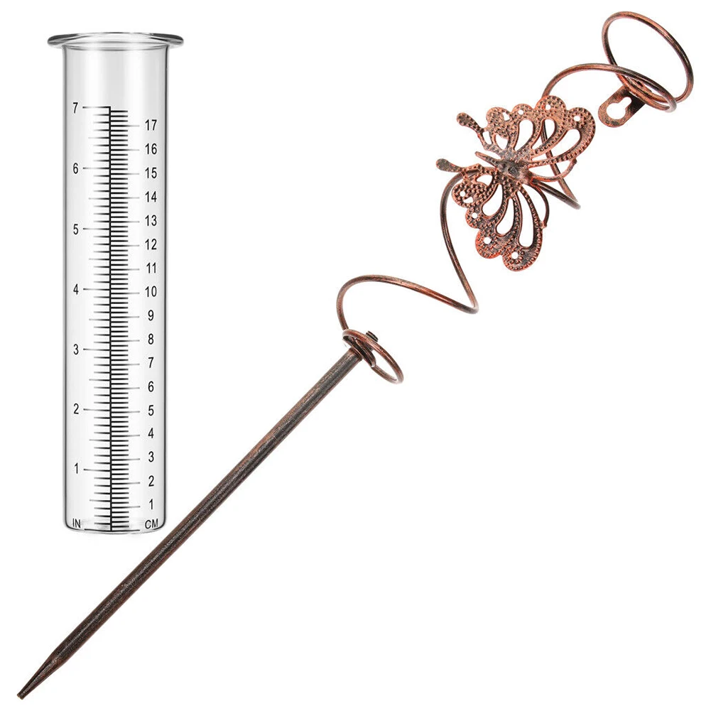 

Дождемер для садовых растений 1 шт., металл, не требуется в сборе, Прозрачный Прочный инструмент для измерения дождя