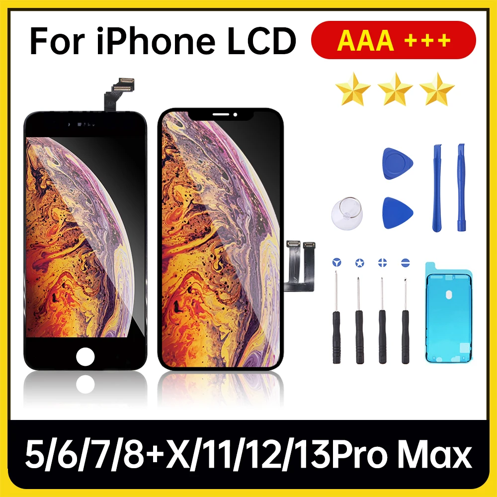 

Оригинальный OLED-дисплей для iPhone 11 12 13 Pro, ЖК-дисплей, 3D сенсорный экран, дигитайзер, сменная деталь в сборе Pantalla X XS XR incell