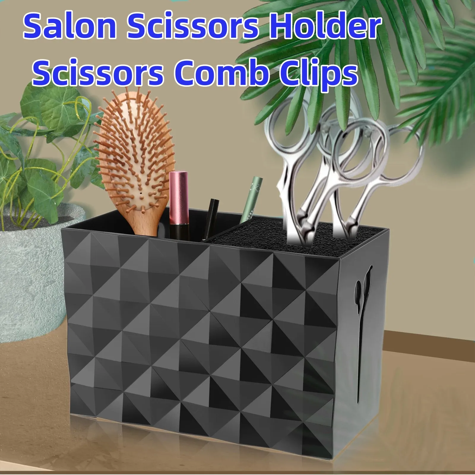 

Salon Scissors Holder Scissors Comb Clips Organizer Arcylic Holder Box Salon Barber Tool Storage Scissors Shears Comb Clips Rack