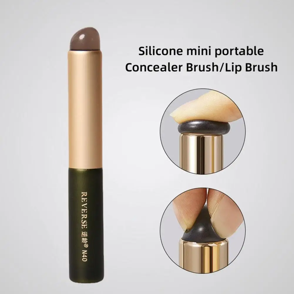 

Soft Silicone Lip Brush Angled Concealer Makeup Brush Head Lipstick Round Tool Concealer Brush Portable 1pcs Like Fingertip U6I4