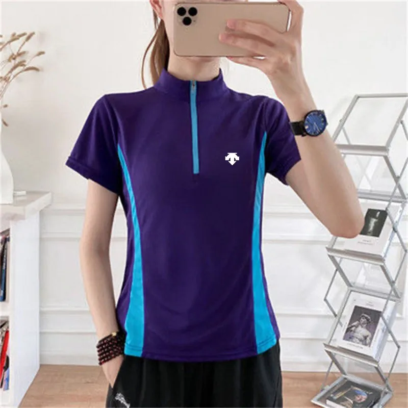 

2022 New Golf Wear Womens Polo Shirt Summer Sport Tennis Golf Apparel Short Sleeve Quick Dry Tees Breathable Shirts For Ladies