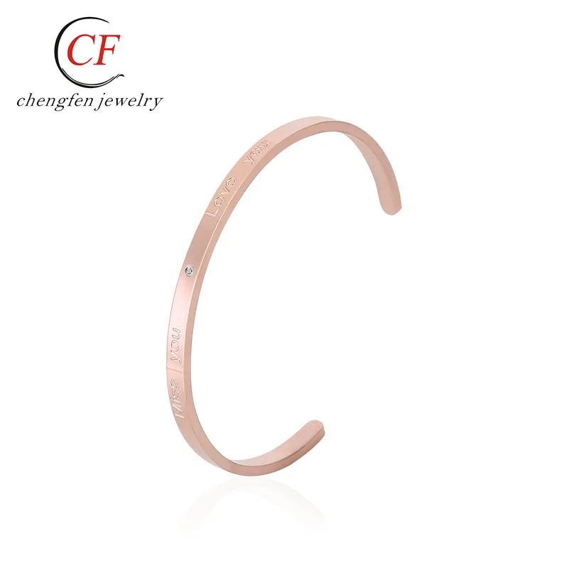 

Новый Открытый браслет из розового золота Регулируемая нержавеющая сталь винтажная бижутерия для женщин на День Благодарения Рождество по...