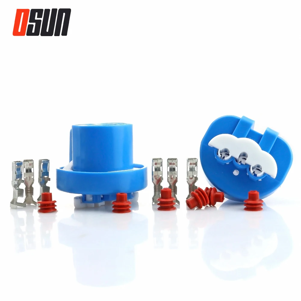 2pcs 3pin 9004 9007 HB1 HB5 Xenon Headlamp Light Plug Female Socket Bulb Connector Waterproof #1648*2