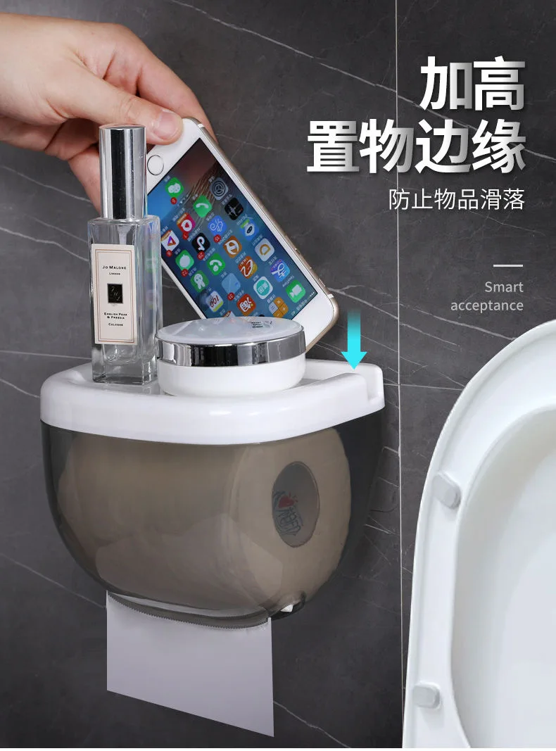 

Портативная коробка для туалетной бумаги, держатель для бумаги, водонепроницаемый стеллаж для хранения туалетной бумаги, ящик для туалетно...