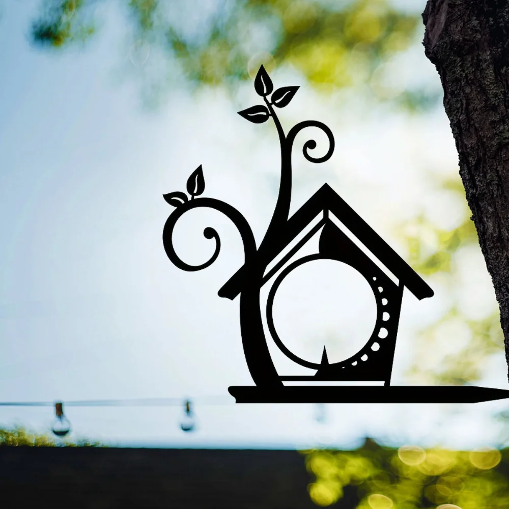 Металлическая Кормушка Для Птиц Садовый Декор Зеркальная Отделка Диспенсер