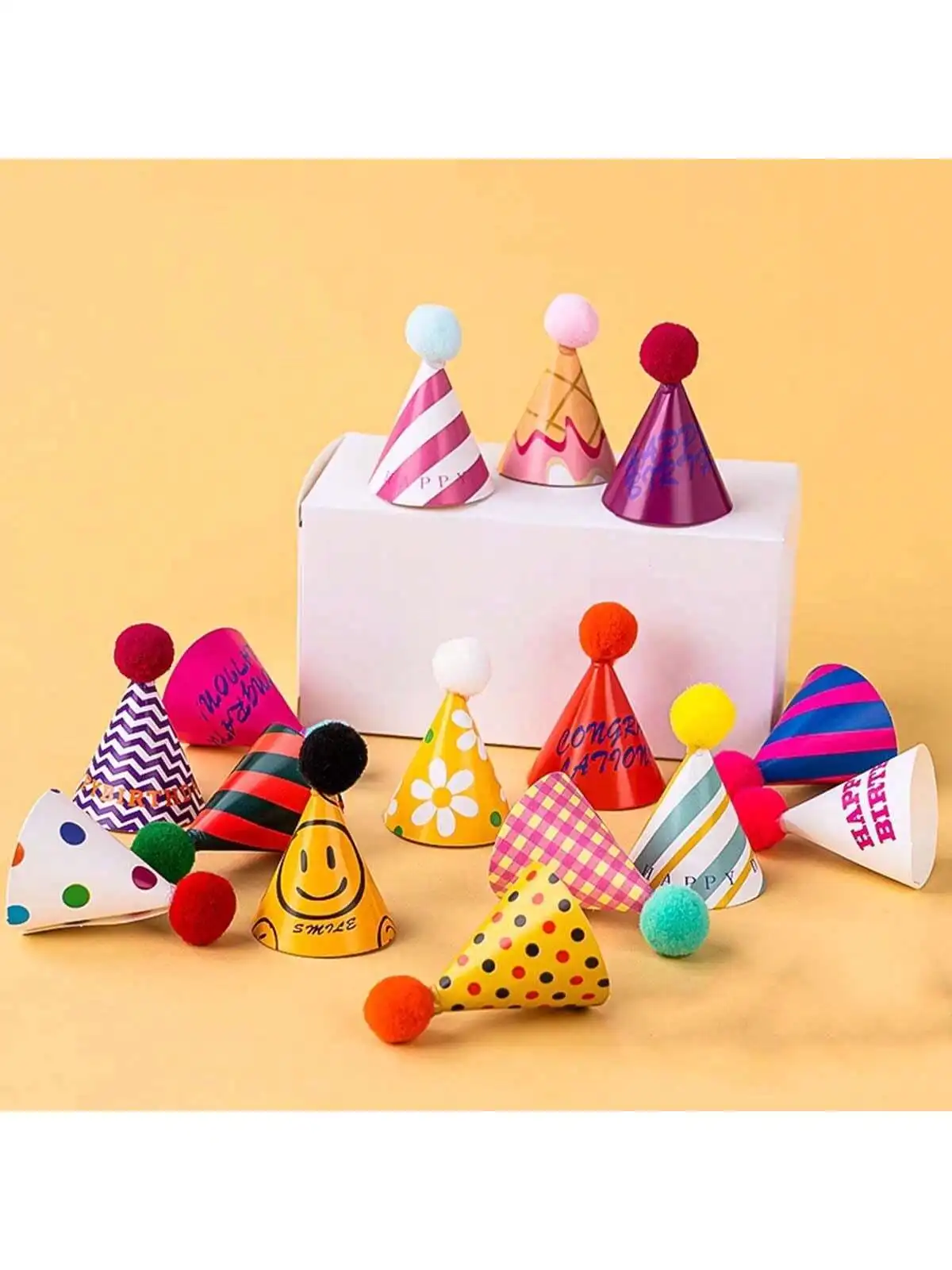 

Мини-шапки для торта, картон, набор из 15 штук