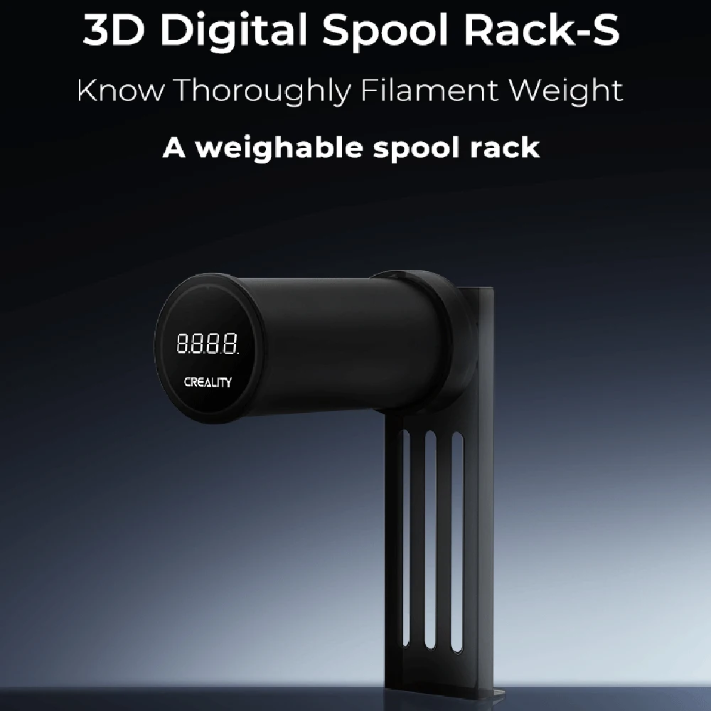 

Creality Official 3D Digital Filament Spool Weighing Smooth Filament Feeding HD Display All FDM 3D Printers Spool Rack-S(Single)