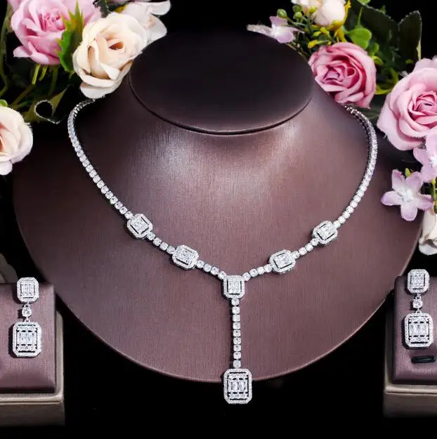 Европейский и американский Свадебный комплект ювелирных изделий блестящее