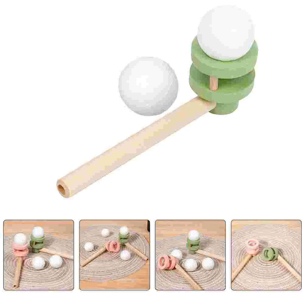 

Blow Ball Toy Blowing Toys Kids Educational Floating Pipe Balls Wooden Balance Game Rod