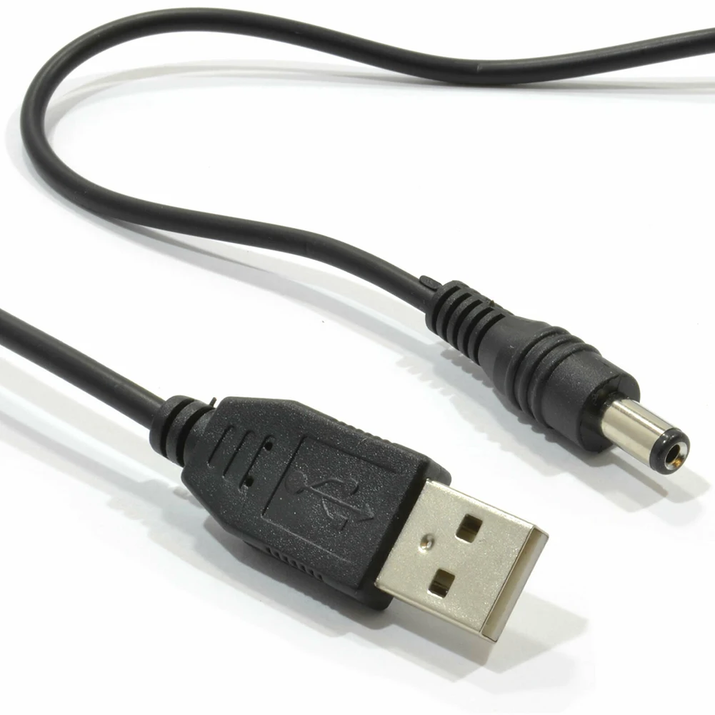 

1pcs Black USB To DC Power Cable -USB 2.0 For 2.1mm X 5.5mm 5v 2A 2000mA 2m Suitable For Power Supply