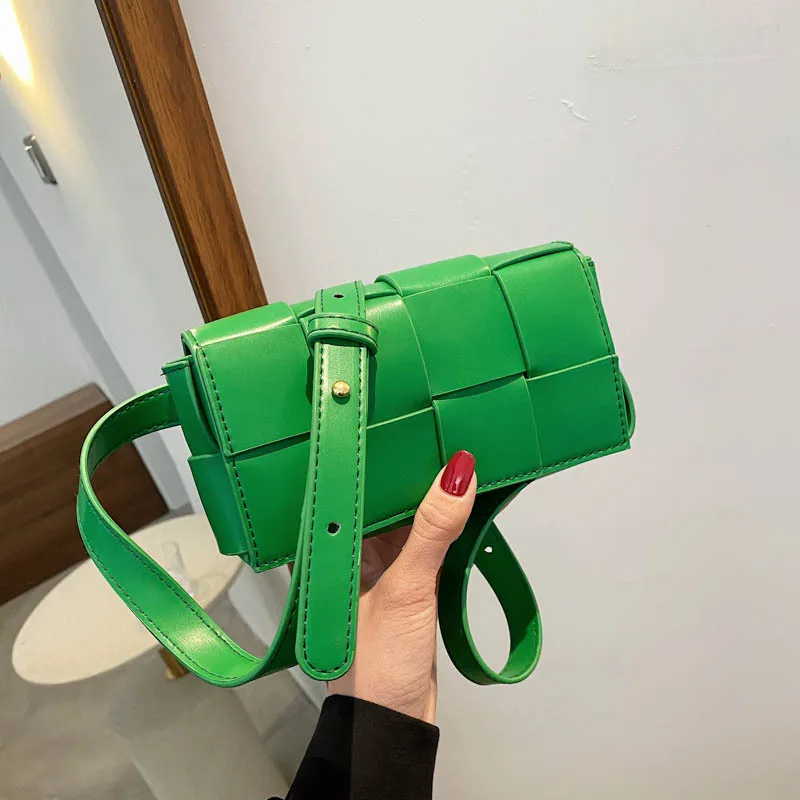 

NEW Fashion Vintage Square Kiwi Green Armpit bag High quality PU Leather Women's Designer Handbag Travel Shoulder Messenger Bag