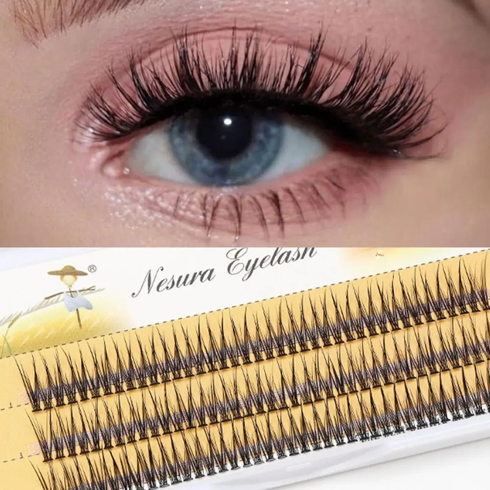 Фото Инструмент для макияжа глаз, хвост ласточки, отдельные ресницы, натуральные C-завитые кластеры, норковые мягкие ресницы, наращивание глаз №1