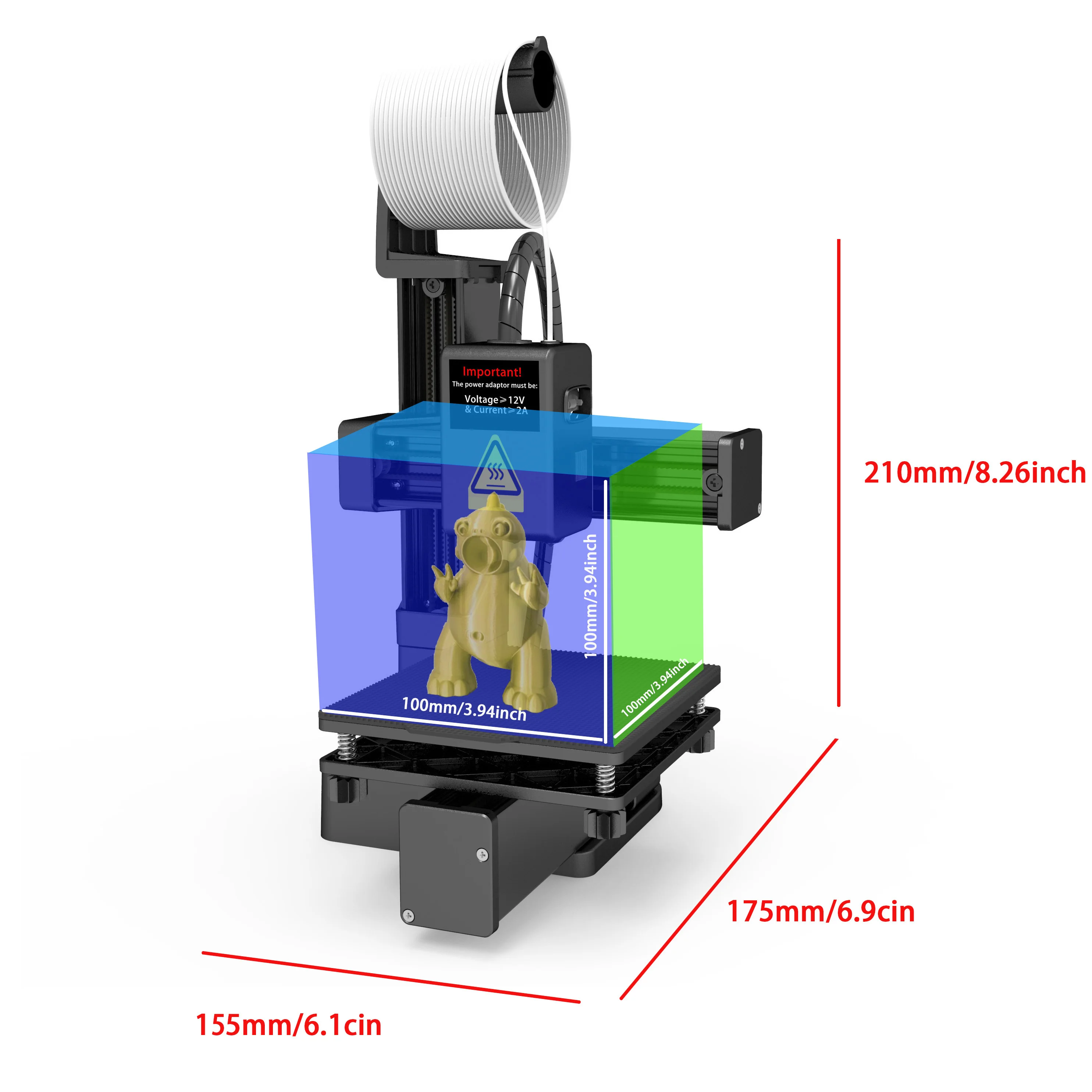 Фото 3D-принтер EasyThreed K10 Входной уровень только для развлечения Совместим с нитью PLA TPU 1,75 мм №2