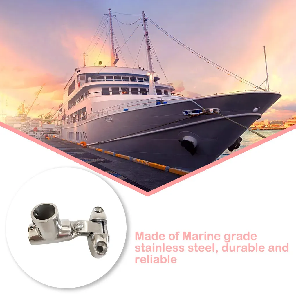 

90 Hinge Pipe Joint Stainless Steel Pipes Connector High Hardness Sturdy Tube Connectors Ships Yachts Kayaks Sailing Water