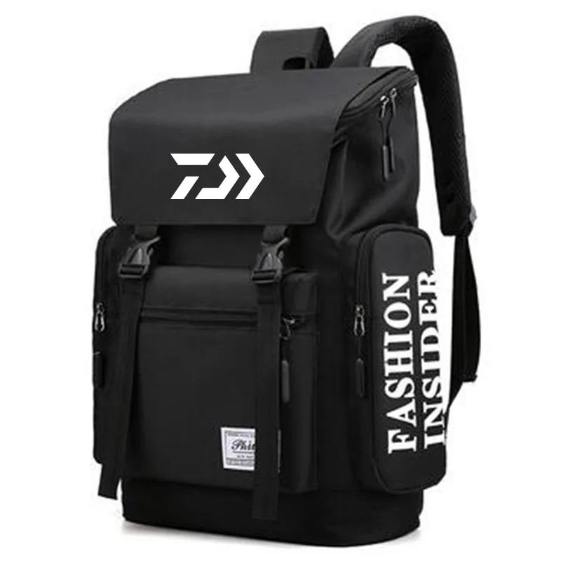 Daiwa Outdoor Sports Fishing Backpack Breathable Wear-resistant Waterproof Fishing Bag Travel Camping Shoulders Backpack