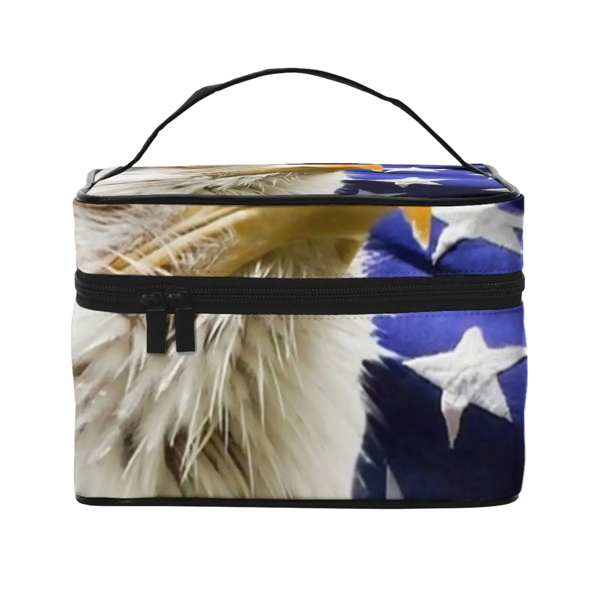 

Косметички с американским лысовым флагом и орлом, пакет с принтом спиртных звезд и птиц, органайзеры для хранения, несессер, косметичка для ...