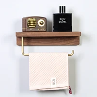 wooden toilet paper holder bathroom wall mount wc paper phone holder shelf towel roll shelf accessories toilet roll holder