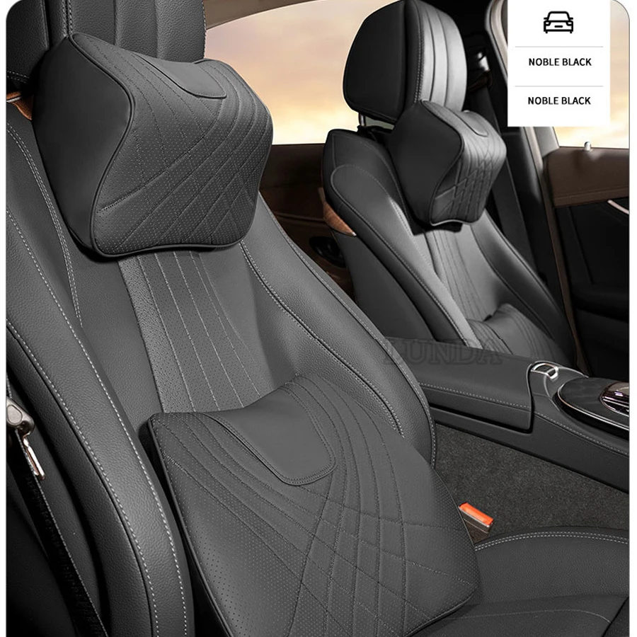 Кожаная подушка для автомобильного подголовника из пены с эффектом памяти