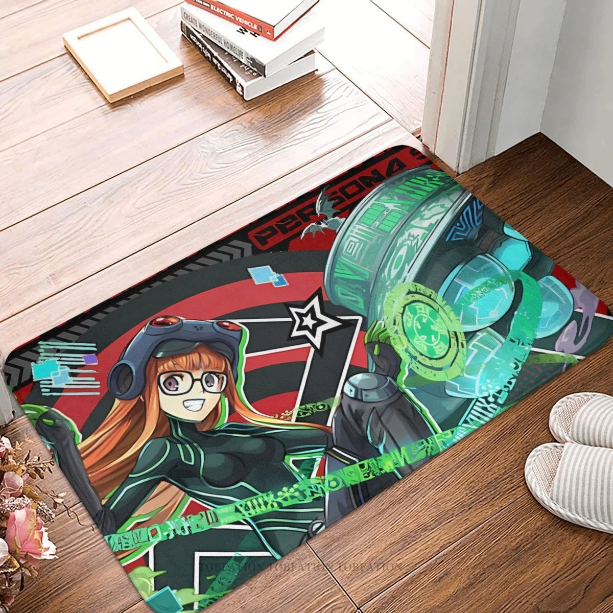 

Persona 5 Anti-Slip Doormat Living Room Mat FUTABA SAKURA FANTASTIC Hallway Carpet Welcome Rug Indoor Decorative