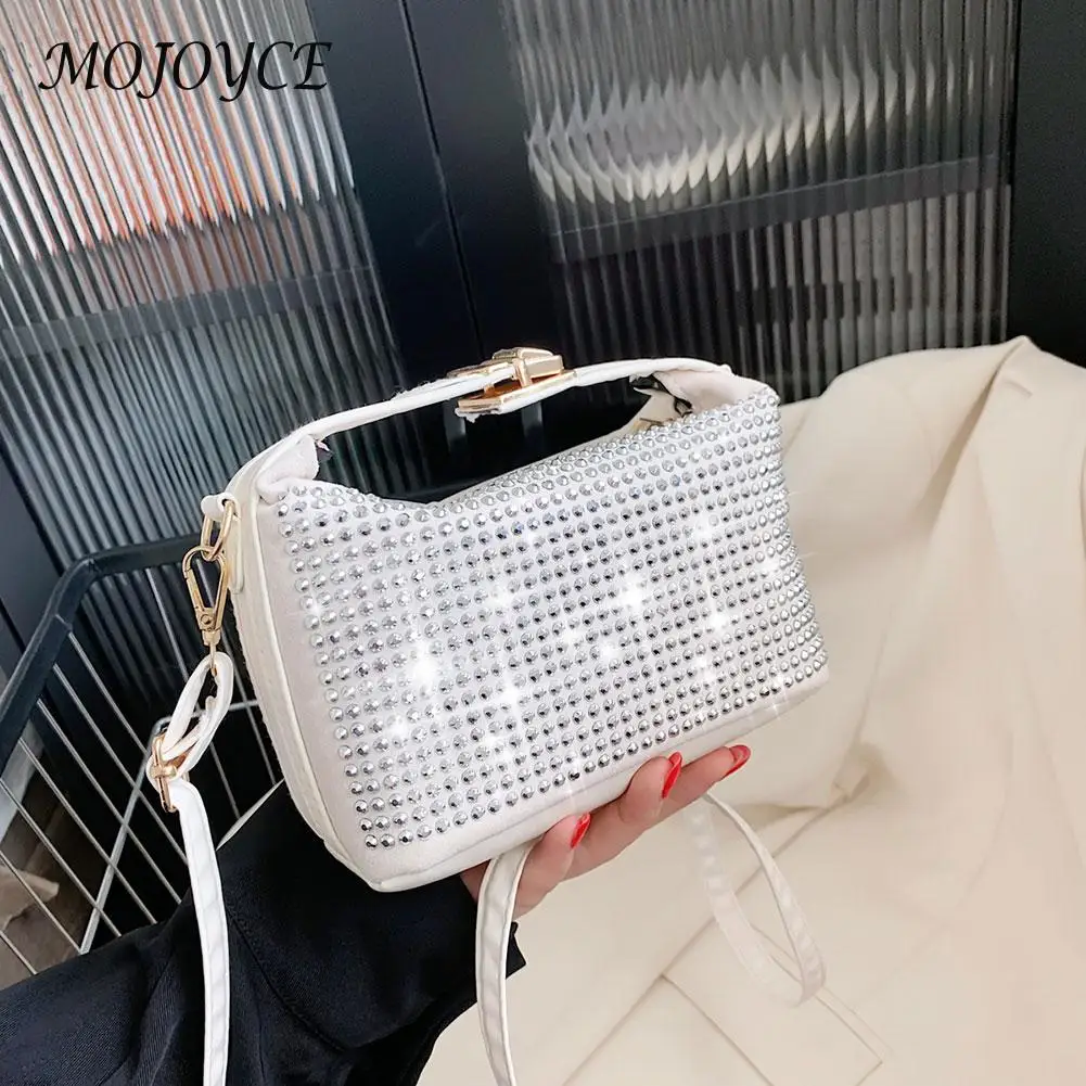 

Fashion Diamond Rhinestone Shoulder Bags Simple Shopping Crossbody Bag For Women Party Casual Clutch Sling Purses Travel Handbag