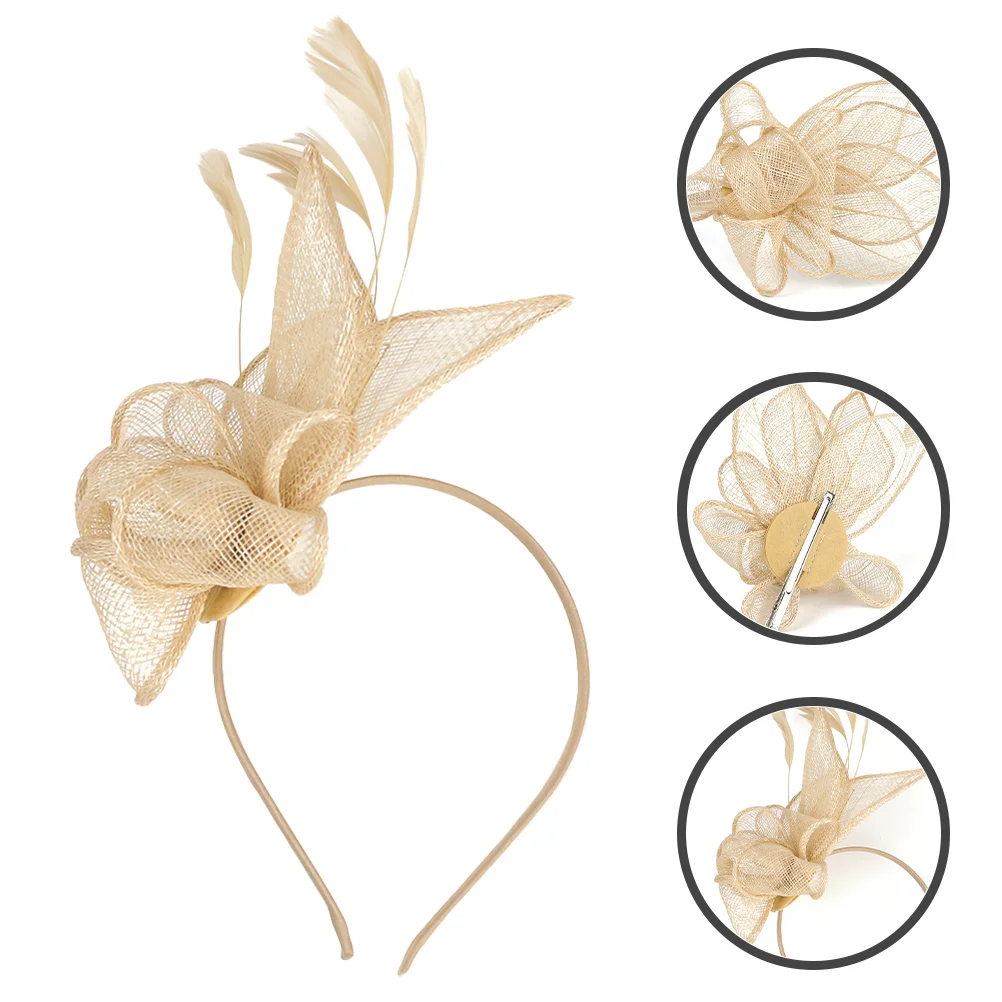 

Cocktail Party Hat Women Fascinator Hair Accessory Women's Fascinators Clip Hairband Tea Abs