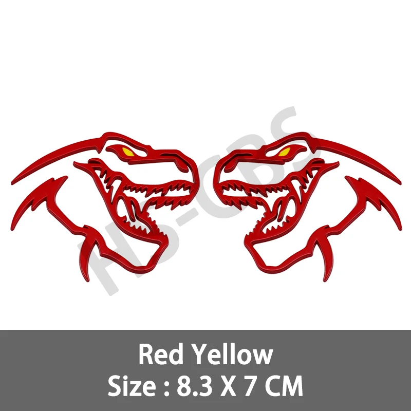 2 шт. металлический полый значок тираннозавр рекс Тотем эмблема головы динозавра наклейки для TRX Dodge Jeep Ford Raptor аксессуары