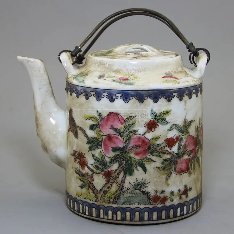 

Точечный античный фарфор, оптовая продажа, коллекция, персик, искусственное украшение, узор, Случайная Доставка