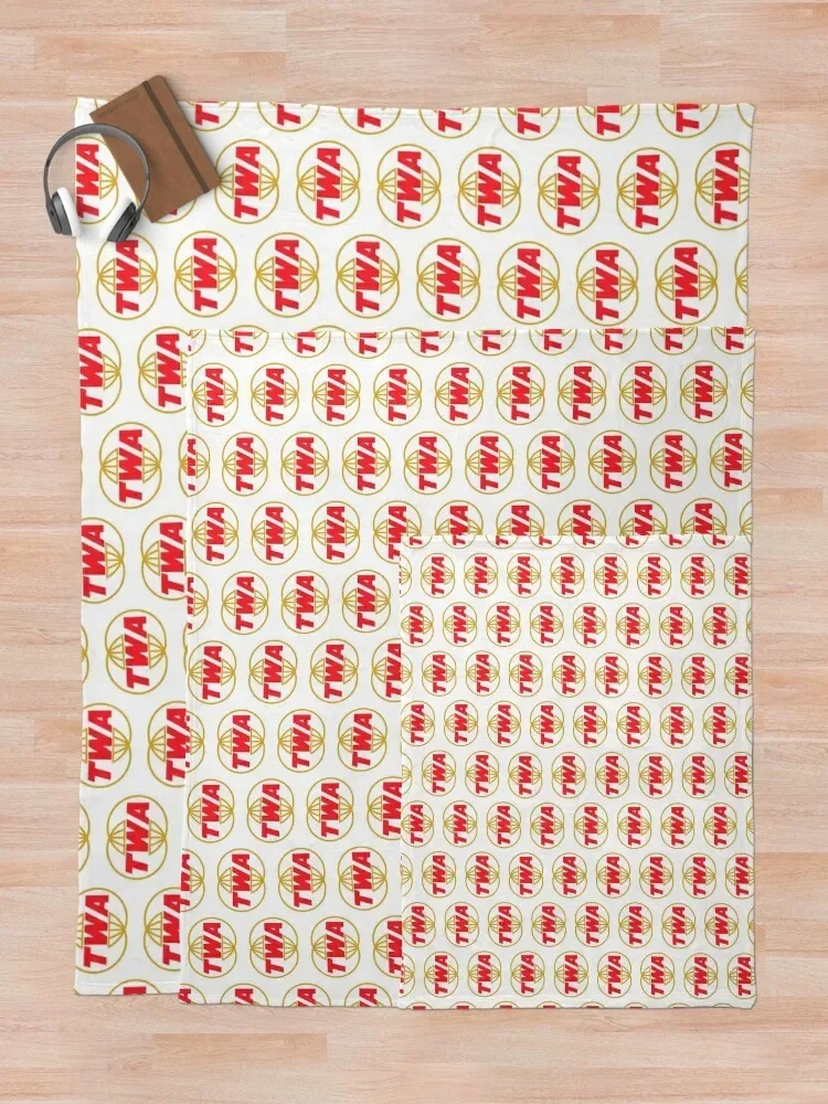 Винтажное фланелевое одеяло с логотипом TWA Airlines