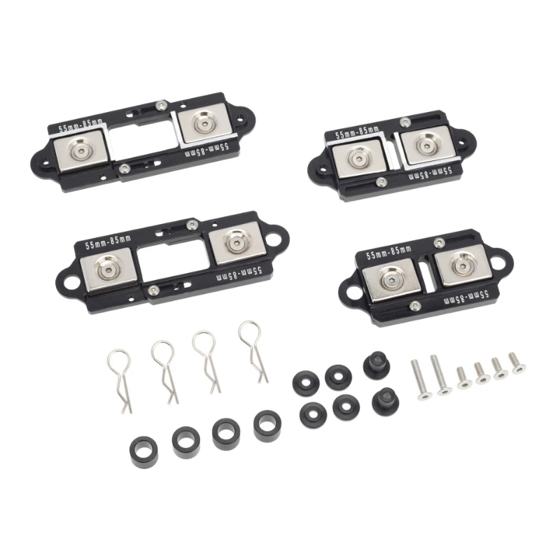 

4Pcs Adjustable Magnetic Body Post Mount Car Shell Column 55-85mm for 1/10 RC Crawler TRX4 TRX6 SCX10 90046 D90 86100 MST CFX