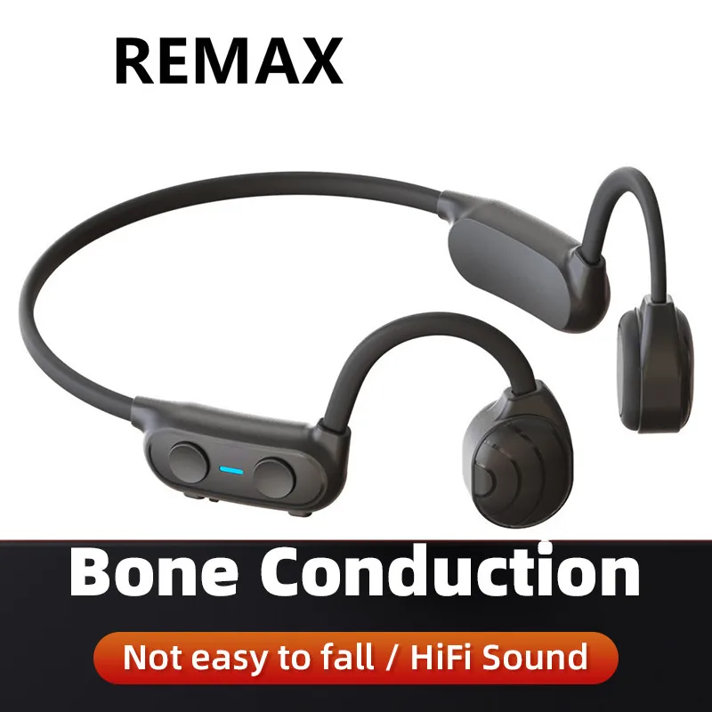 

REMAX Bone Conduction Headphones Wireless Earphones 5.0 Bluetooth Movement Headset Earbuds Low Latency Stereo For Xiaomi