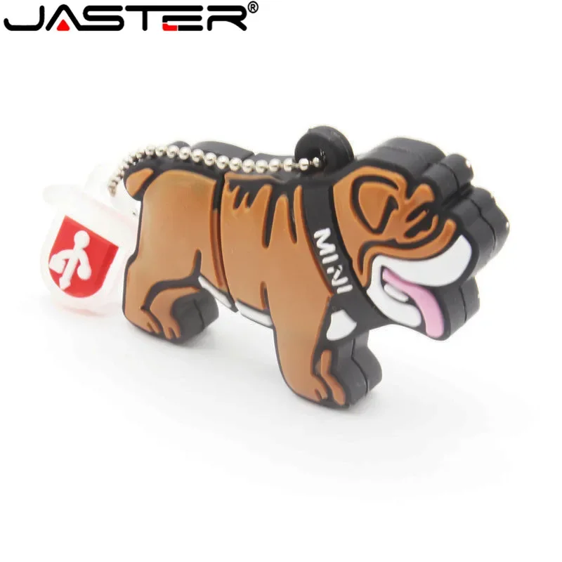 Фото JASTER Прекрасный мини-бульдог USB-флеш-накопитель с милыми животными и рисунками USB 2.0 4 ГБ/8 ГБ/16 ГБ/32 ГБ/64 ГБ Реальная емкость USB-накопитель №1