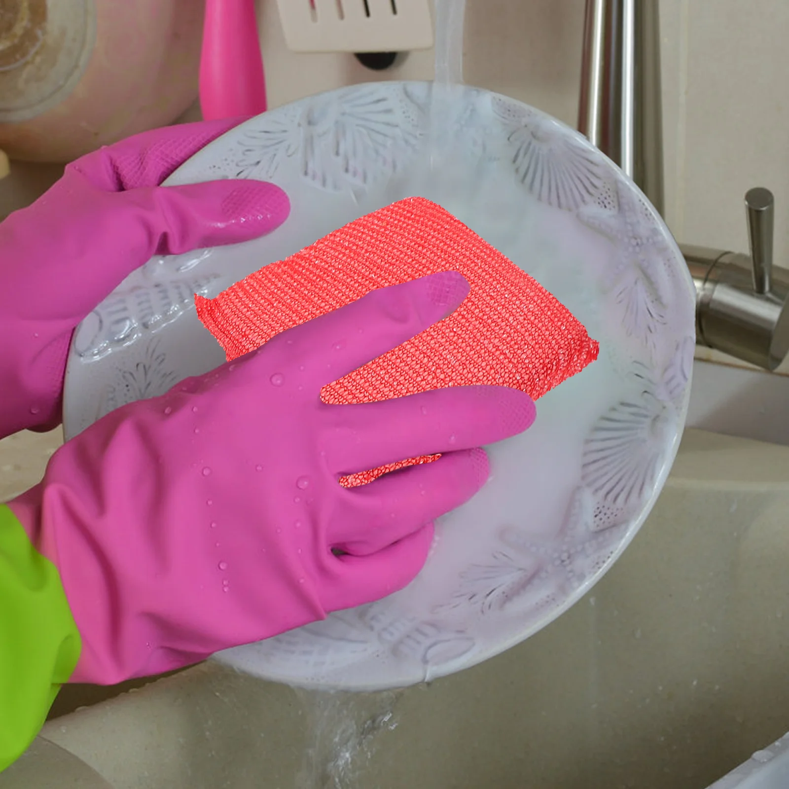 12 шт. губки кухонная посуда для чистки чистящая подушечка шарик 950X800X150 см