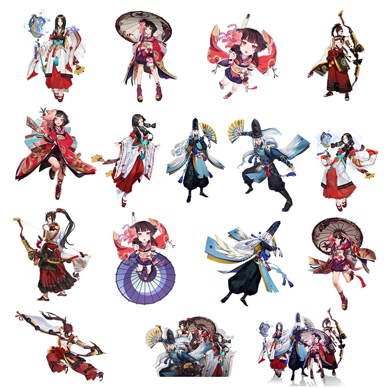 

Onmyoji Game Character Heat Transfers Washable Sticker Iron On Patches DIY Solid Color T-shirt Decorative Printing