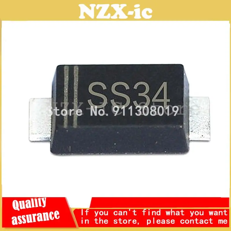

100pcs 1N5822 SMA diode ss34 smd do-214ac IN5822 Schottky