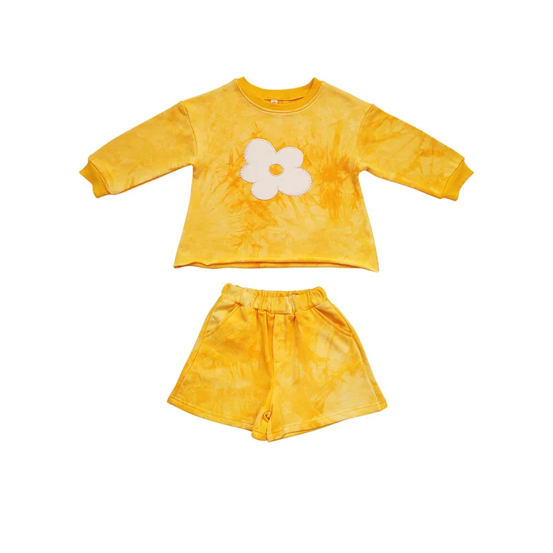 

2022 Spring New Fashion Comfortable and Casual Kids Suits Light Luxury Girls Yellow Suits Kids Clothes Fashion Clothes Boutique