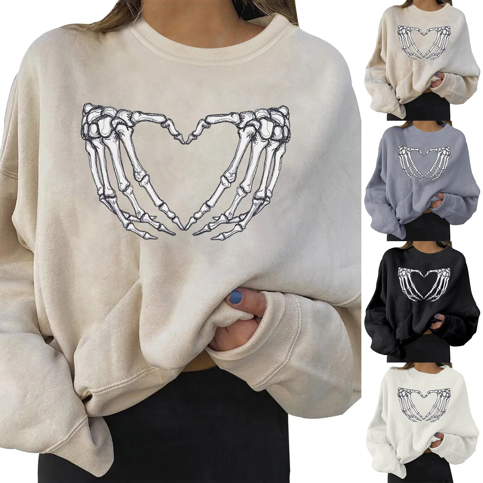 

Halloween Sweatshirts For Women Casual Short Crewneck Long Sleeve Print Shirt Casual Hoodies Women Boyfriend Sweatshirts Women